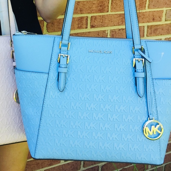 Michael Kors Charlotte Debossed Tote Bag - Picture 11 of 14